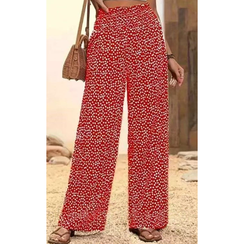 ⏳ Zeitlich begrenzt 50% Rabatt ⏰ Damen-Hose mit gerafftem Hohem Bund und Weitem Bein 👖