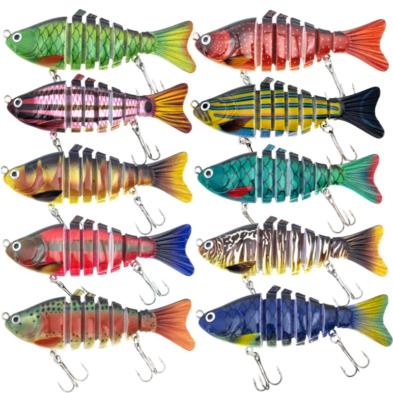 🎣 50 % RABATT! 🐟 Mehrsegmentiger bionischer Schwimmköder
