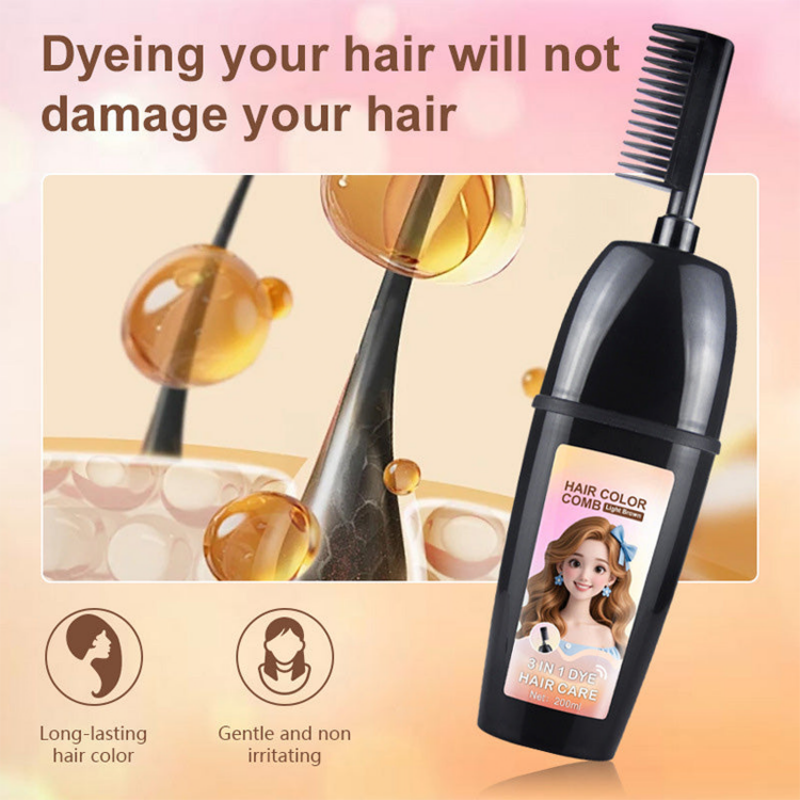 🎁 2+1 GRATIS!! 💇‍♀️ 3-in-1 Haarfarbenkamm | Färben, Mischen & Auftragen in einem Schritt – Einfache Anwendung zu Hause