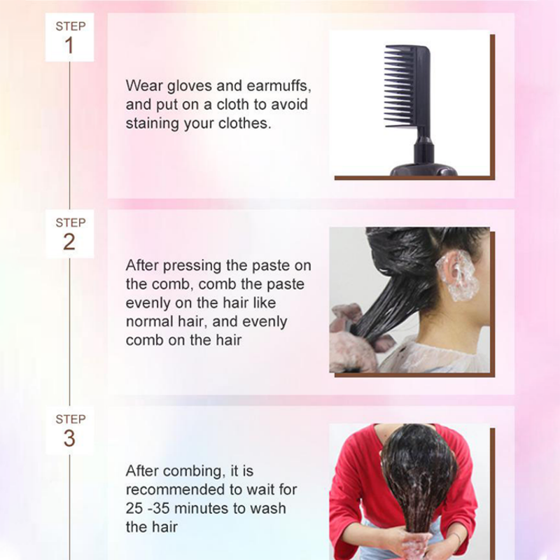 🎁 2+1 GRATIS!! 💇‍♀️ 3-in-1 Haarfarbenkamm | Färben, Mischen & Auftragen in einem Schritt – Einfache Anwendung zu Hause