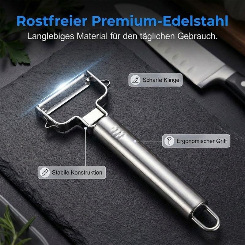 🔥 50 % Rabatt!!🎁 2+1 GRATIS!! 🎉Multi-Funktions-Sparschäler & Julienne-Schneider aus Edelstahl
