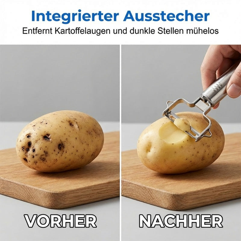 🔥 50 % Rabatt!!🎁 2+1 GRATIS!! 🎉Multi-Funktions-Sparschäler & Julienne-Schneider aus Edelstahl