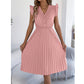 🎁 2026 Neuheit – 50 % Rabatt! 👗🌸 Spitzenkleid mit V-Ausschnitt, Rüschen und tailliertem Schnitt ✨