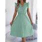 🎁 2026 Neuheit – 50 % Rabatt! 👗🌸 Spitzenkleid mit V-Ausschnitt, Rüschen und tailliertem Schnitt ✨