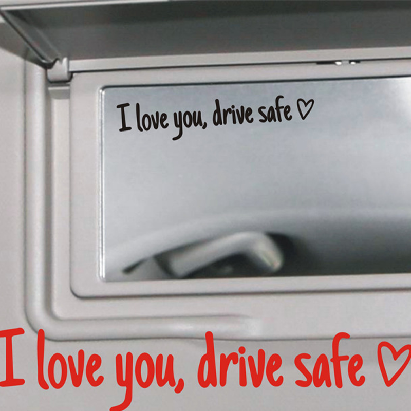💖 „I Love You Drive Safe“ 🚗 Auto-Rückspiegel-Aufkleber 🔙