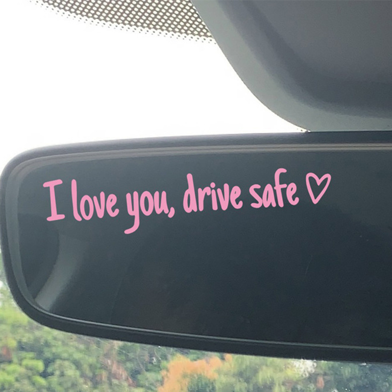 💖 „I Love You Drive Safe“ 🚗 Auto-Rückspiegel-Aufkleber 🔙