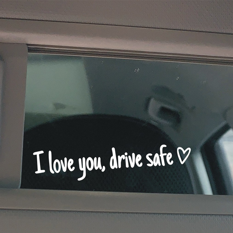 💖 „I Love You Drive Safe“ 🚗 Auto-Rückspiegel-Aufkleber 🔙