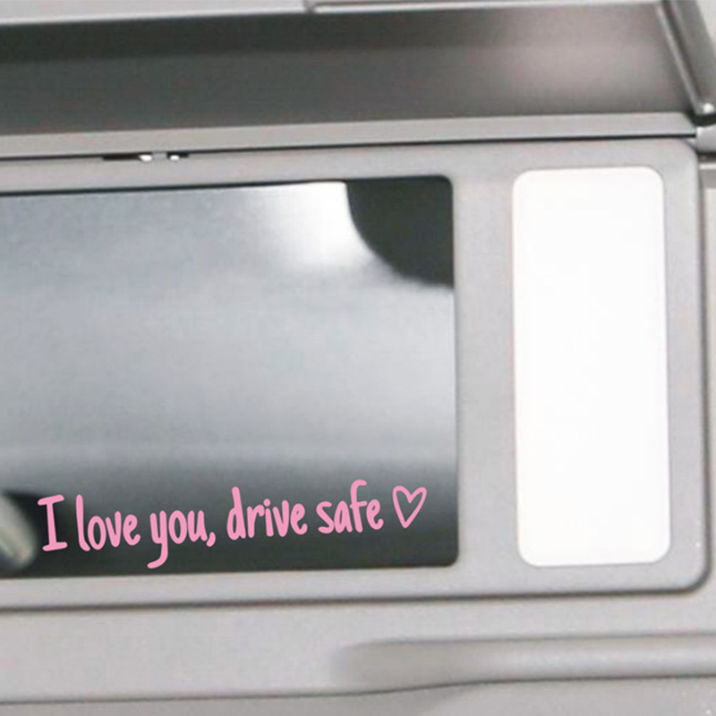 💖 „I Love You Drive Safe“ 🚗 Auto-Rückspiegel-Aufkleber 🔙