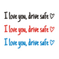 💖 „I Love You Drive Safe“ 🚗 Auto-Rückspiegel-Aufkleber 🔙