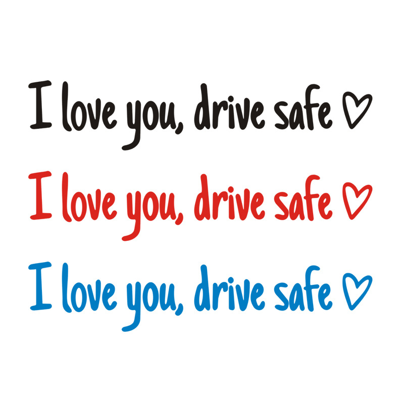 💖 „I Love You Drive Safe“ 🚗 Auto-Rückspiegel-Aufkleber 🔙