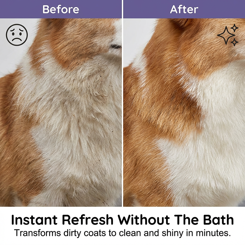 🔥🎁 1+1 GRATIS!!🐾✨ Hypoallergene Pflegehandschuh‑Tücher für Hunde und Katzen, badfrei, geruchentfernend, tägliche Haustierreinigung