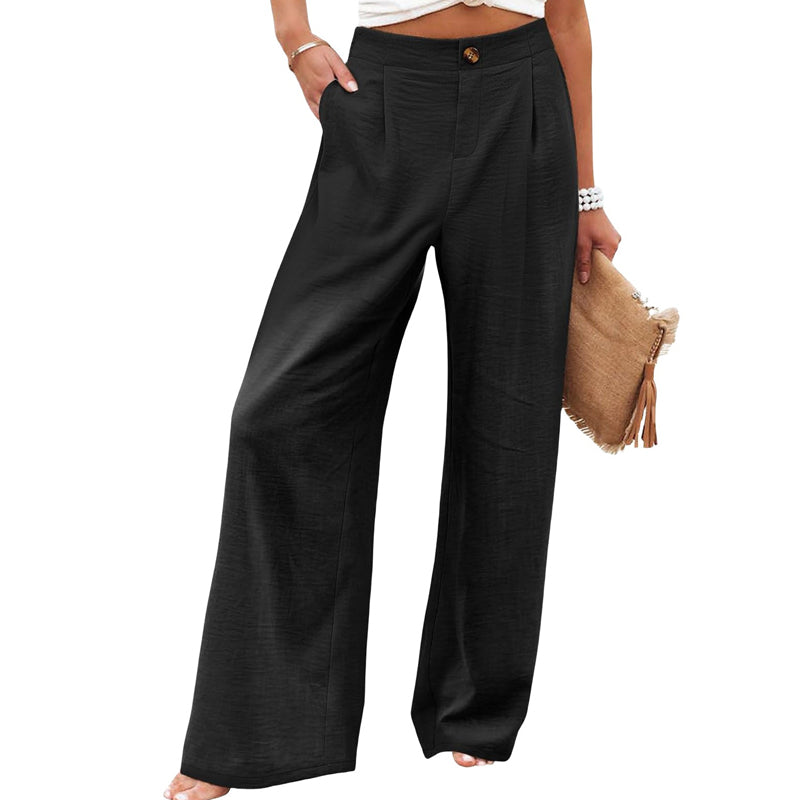 🔥🔥 2026 NEU 🥳🌸 Damen-Freizeithose mit hohem Bund und weitem Bein