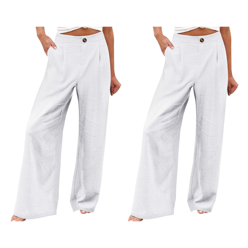 🔥🔥 2026 NEU 🥳🌸 Damen-Freizeithose mit hohem Bund und weitem Bein