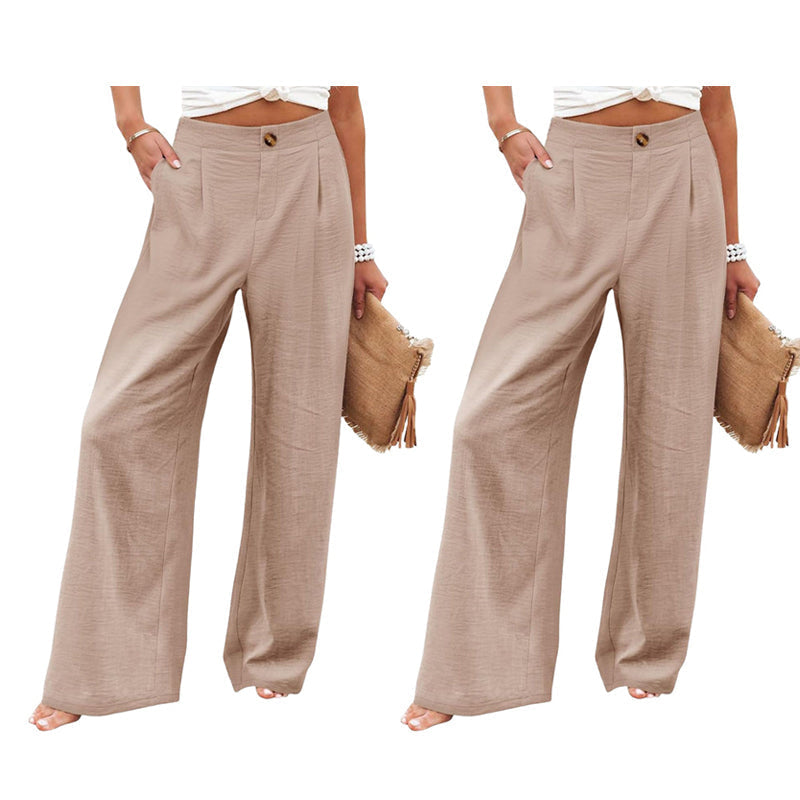 🔥🔥 2026 NEU 🥳🌸 Damen-Freizeithose mit hohem Bund und weitem Bein
