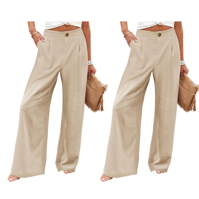 🔥🔥 2026 NEU 🥳🌸 Damen-Freizeithose mit hohem Bund und weitem Bein