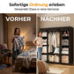 📢📢50 % Rabatt!!⏰💎Einfach zu montierender Kleiderschrank aus Vliesstoff 🧥🪑