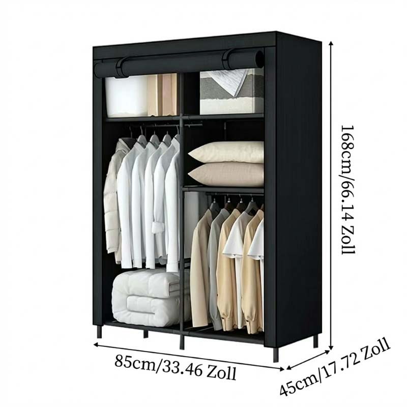 📢📢50 % Rabatt!!⏰💎Einfach zu montierender Kleiderschrank aus Vliesstoff 🧥🪑