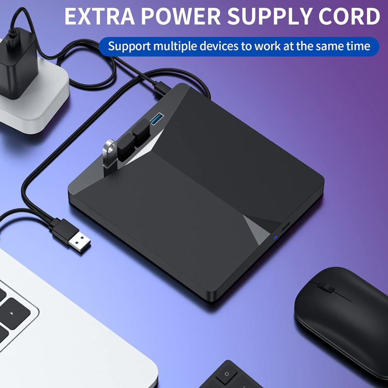 📢📢50 % Rabatt!! 💿✨ Externes DVD‑Laufwerk, USB 3.0 & Typ‑C, CD‑Brenner