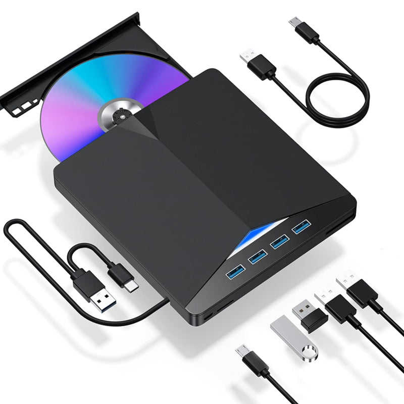 📢📢50 % Rabatt!! 💿✨ Externes DVD‑Laufwerk, USB 3.0 & Typ‑C, CD‑Brenner