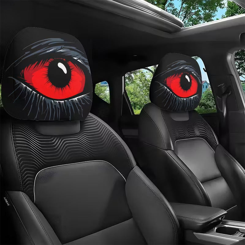 ⏳Zeitlich begrenztes Angebot: 50 % Rabatt⏰ Gruseliger roter Augen-Autokopfstützenbezug👁️‍🗨️🚗