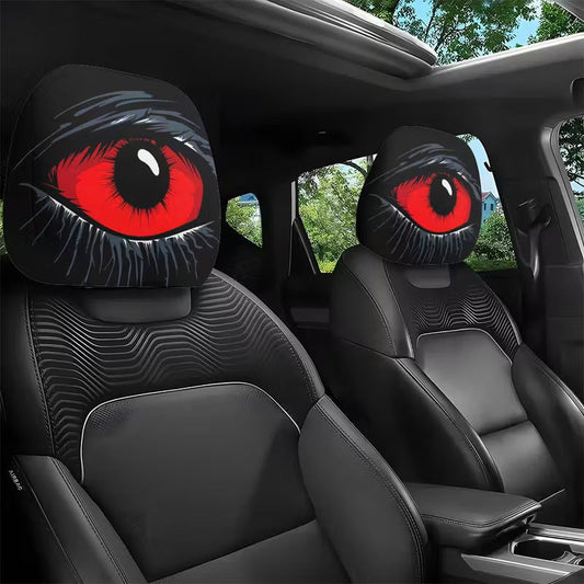 ⏳Zeitlich begrenztes Angebot: 50 % Rabatt⏰ Gruseliger roter Augen-Autokopfstützenbezug👁️‍🗨️🚗