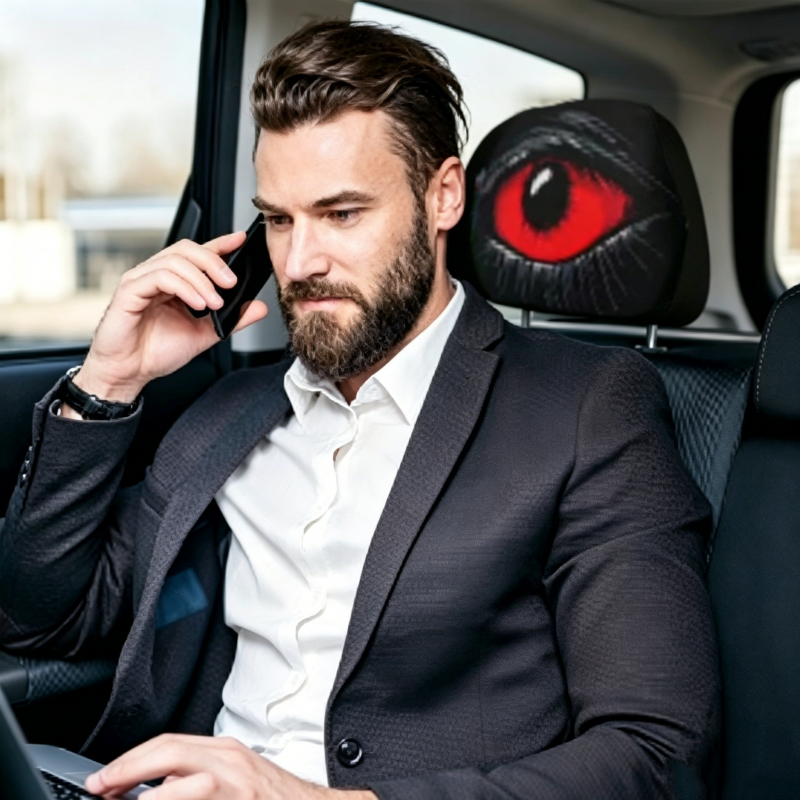 ⏳Zeitlich begrenztes Angebot: 50 % Rabatt⏰ Gruseliger roter Augen-Autokopfstützenbezug👁️‍🗨️🚗