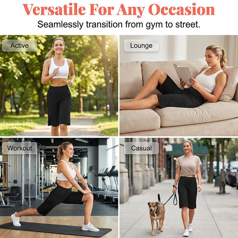 ⏰Letzter Tag im Angebot: 50 % Rabatt! 🔥👖 Damen-Yoga-Shorts mit hohem Bund und Taschen