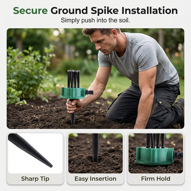 📢📢50 % Rabatt!! ⏰🎁 2+1 GRATIS!! 🌿💦Präzisions-Gartensprenger mit 360°-Abdeckung💚
