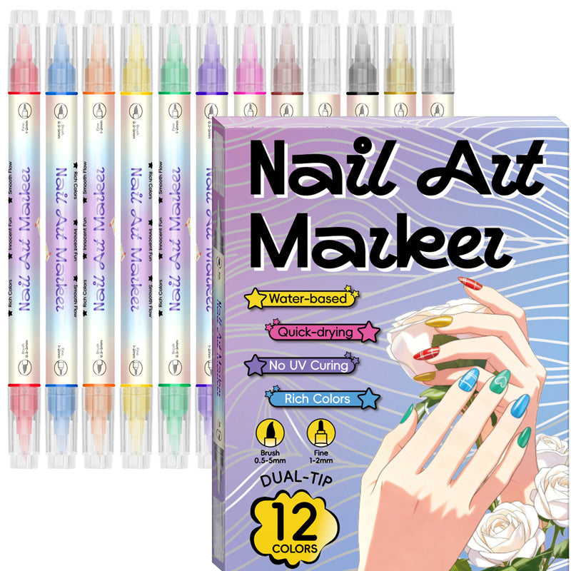 📢📢50 % Rabatt!!🥳💅Nagelkunst-Stift-Set mit zwei Spitzen