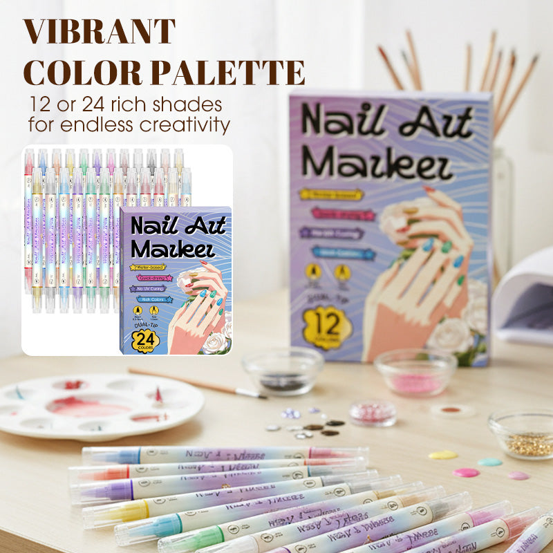 📢📢50 % Rabatt!!🥳💅Nagelkunst-Stift-Set mit zwei Spitzen