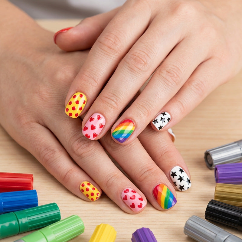📢📢50 % Rabatt!!🥳💅Nagelkunst-Stift-Set mit zwei Spitzen