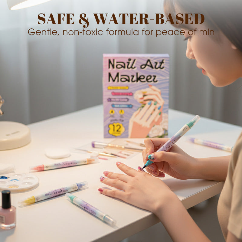 📢📢50 % Rabatt!!🥳💅Nagelkunst-Stift-Set mit zwei Spitzen