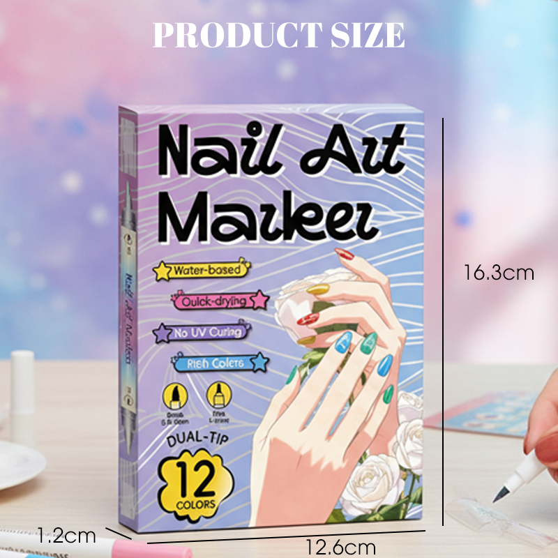 📢📢50 % Rabatt!!🥳💅Nagelkunst-Stift-Set mit zwei Spitzen