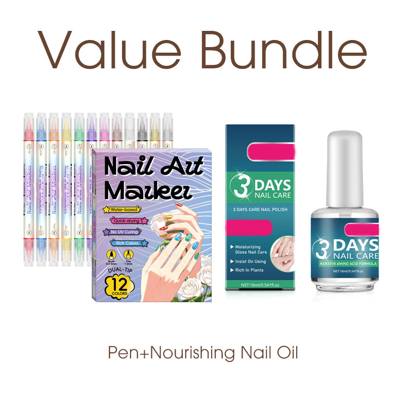 📢📢50 % Rabatt!!🥳💅Nagelkunst-Stift-Set mit zwei Spitzen
