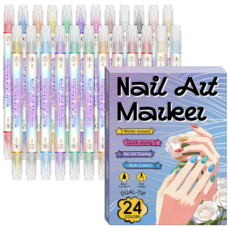📢📢50 % Rabatt!!🥳💅Nagelkunst-Stift-Set mit zwei Spitzen