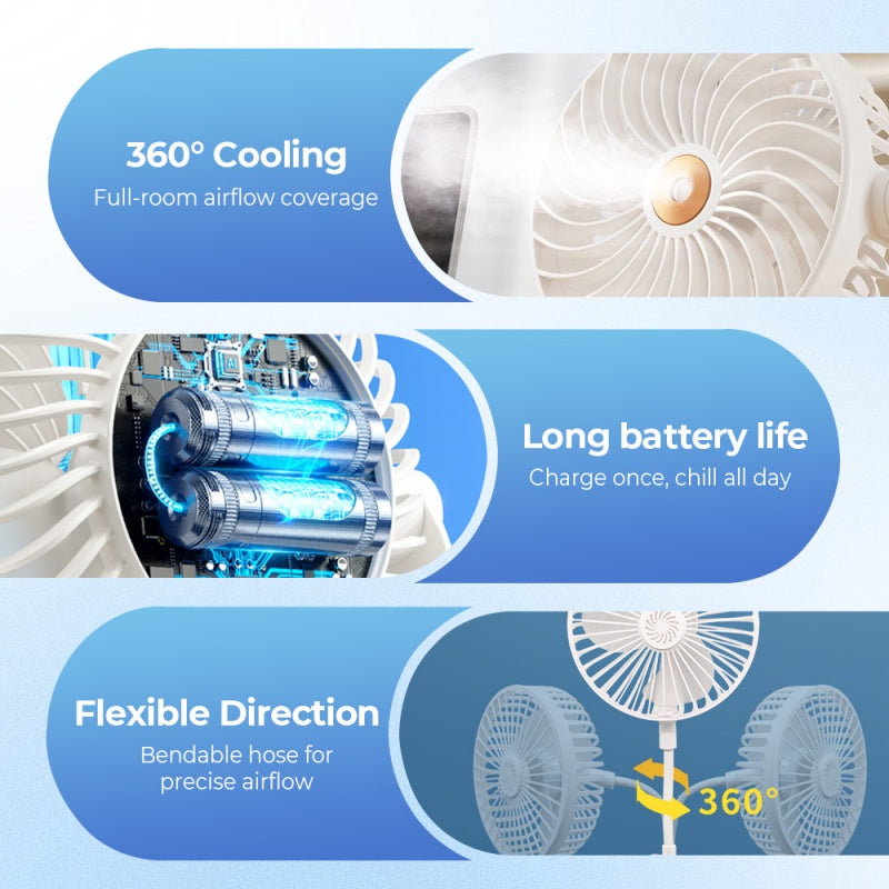 📢📢50 % Rabatt!!🔁💨 Klappbarer Mini-Ventilator mit USB-Aufladung – persönliche Kühlung für unterwegs 🚗🏖️