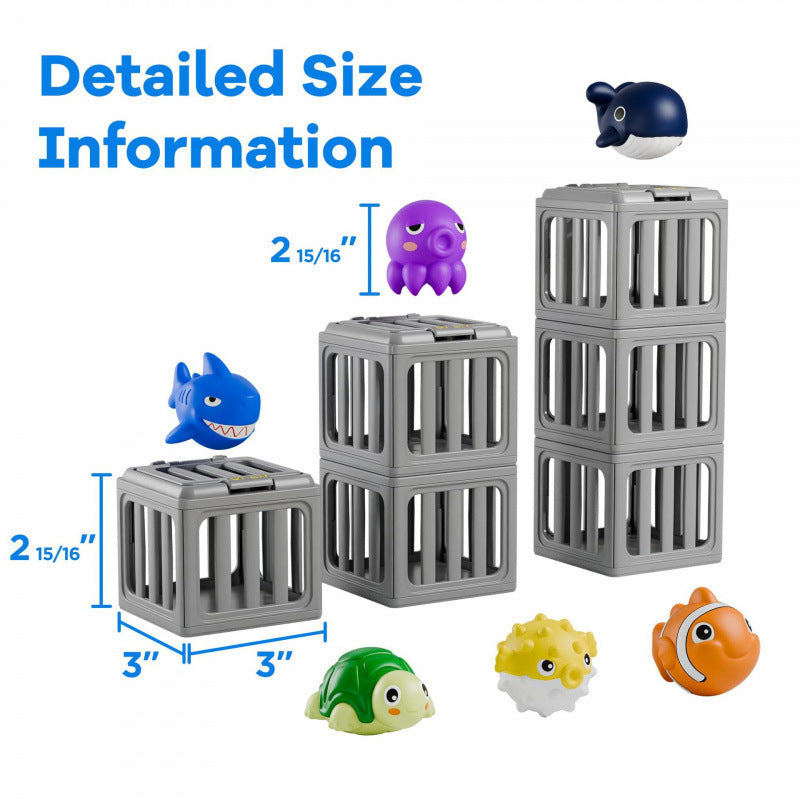 🔥🎁 2+1 GRATIS!! 🥳💞 50K+ VERKAUFT! ⚡🌊Sommer-Poolspielzeug für Kinder – Tauchtier & Käfig-Set🏊‍♂️🦀
