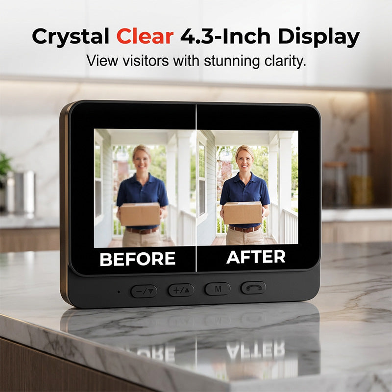 🚪📺50% RABATT! Intelligente Video-Türklingel mit 4,3-Zoll-Display – WLAN, Nachtsicht & Zwei-Wege-Audio für maximale Sicherheit ✨