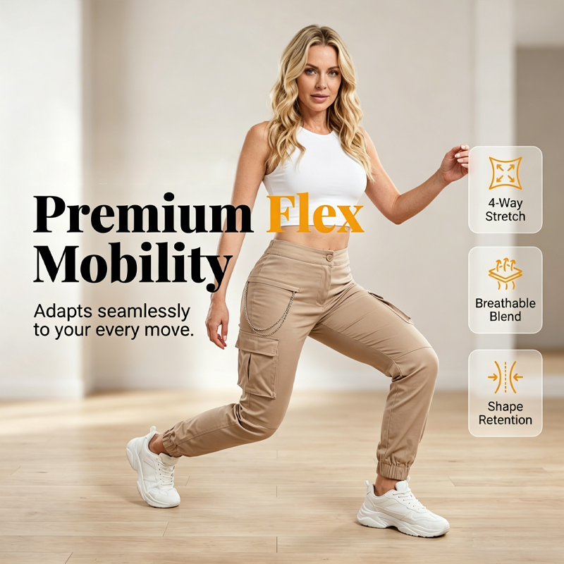 🔥🔥 NEW 2026 STYLE 🥳💞 Damen Cargohose schmal geschnitten mit vielen Taschen
