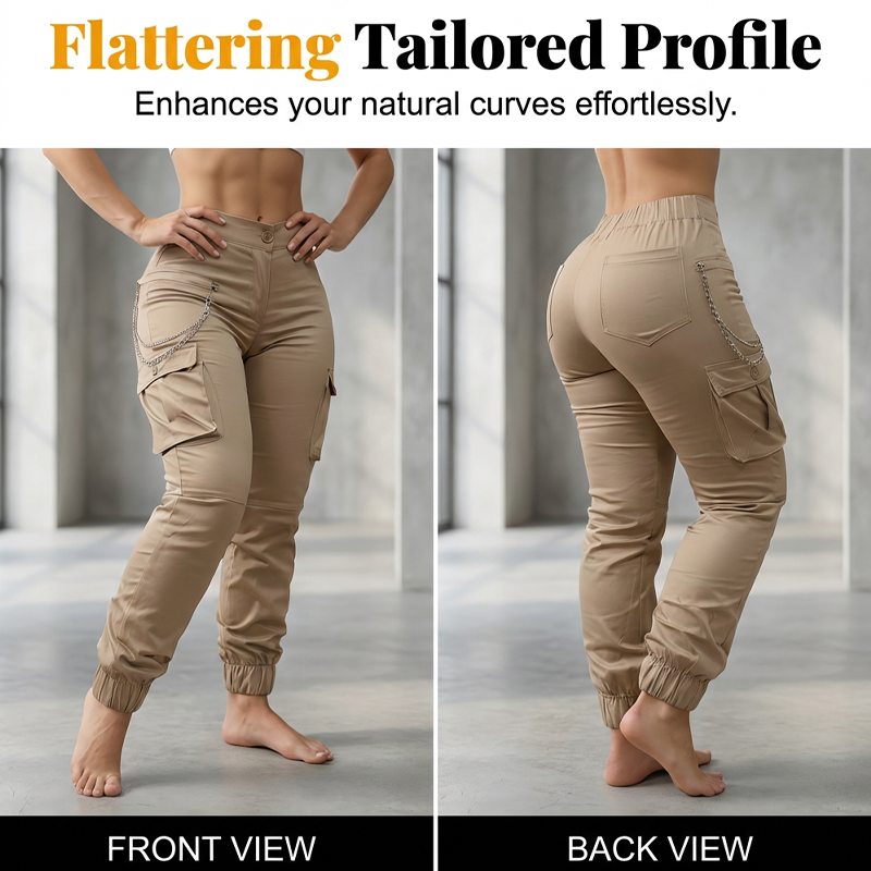 🔥🔥 NEW 2026 STYLE 🥳💞 Damen Cargohose schmal geschnitten mit vielen Taschen