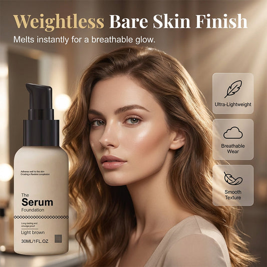 🔥🎁 2+1 GRATIS!! 🥳💞 50K+ VERKAUFT! ⚡✨💧Leichte Serum-Foundation mit hoher Deckkraft，ganz einfach für einen makellosen, natürlichen Teint🌸💚