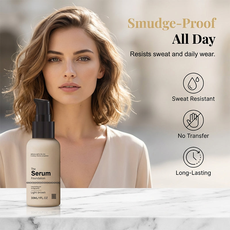 🔥🎁 2+1 GRATIS!! 🥳💞 50K+ VERKAUFT! ⚡✨💧Leichte Serum-Foundation mit hoher Deckkraft，ganz einfach für einen makellosen, natürlichen Teint🌸💚