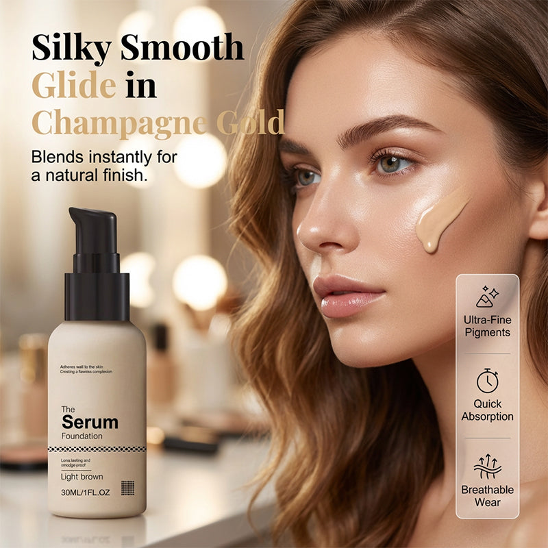 🔥🎁 2+1 GRATIS!! 🥳💞 50K+ VERKAUFT! ⚡✨💧Leichte Serum-Foundation mit hoher Deckkraft，ganz einfach für einen makellosen, natürlichen Teint🌸💚
