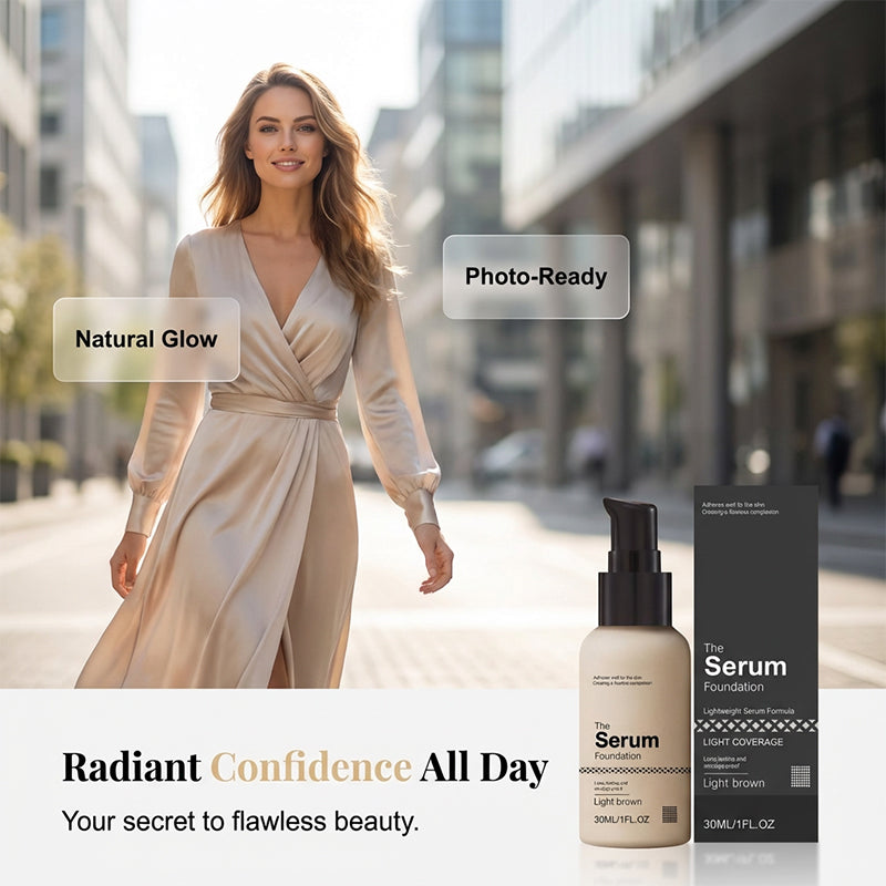 🔥🎁 2+1 GRATIS!! 🥳💞 50K+ VERKAUFT! ⚡✨💧Leichte Serum-Foundation mit hoher Deckkraft，ganz einfach für einen makellosen, natürlichen Teint🌸💚