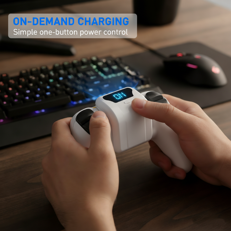 🎮🔋Wiederaufladbarer Akku-Pack für PS5-Controller, 1500mAh Hochkapazität mit LED-Akkustandanzeige, USB-C Schnellladung & Ergonomischer Passform