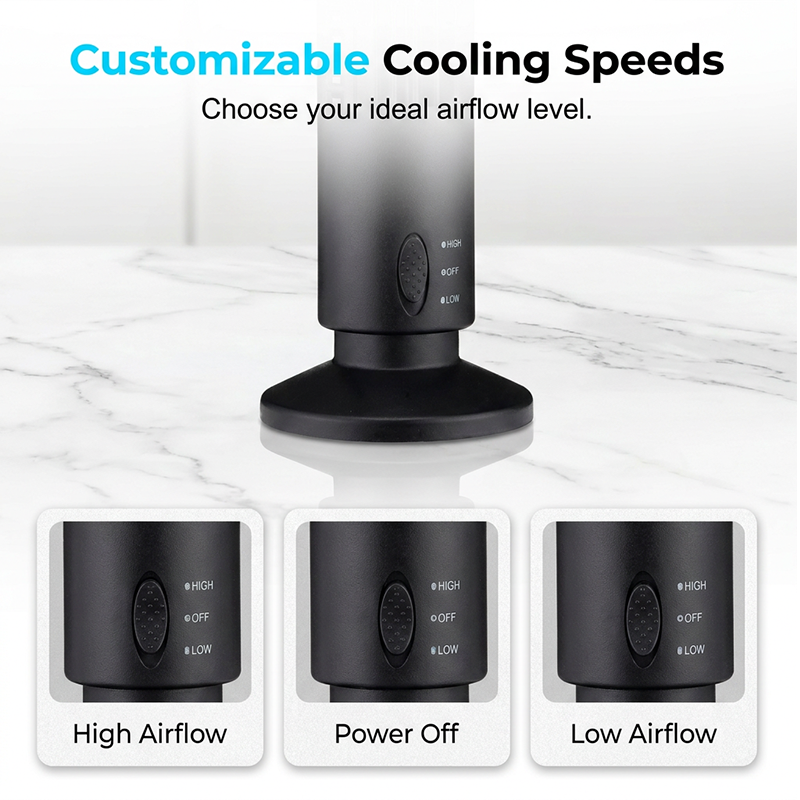 📢📢50 % Rabatt!! 🥳🏠 Wiederaufladbarer USB-Turmventilator ohne Rotorblätter – 3 Geschwindigkeitsstufen, schnelle Kühlung, sicheres Design ohne Rotorblätter, extrem leise 🔇🌿