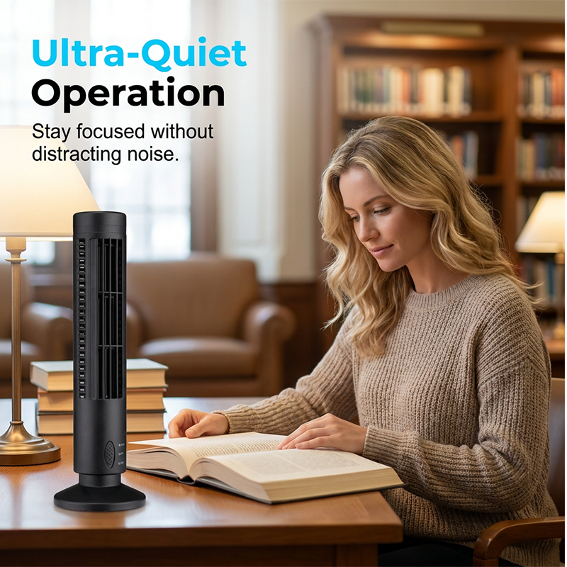 📢📢50 % Rabatt!! 🥳🏠 Wiederaufladbarer USB-Turmventilator ohne Rotorblätter – 3 Geschwindigkeitsstufen, schnelle Kühlung, sicheres Design ohne Rotorblätter, extrem leise 🔇🌿