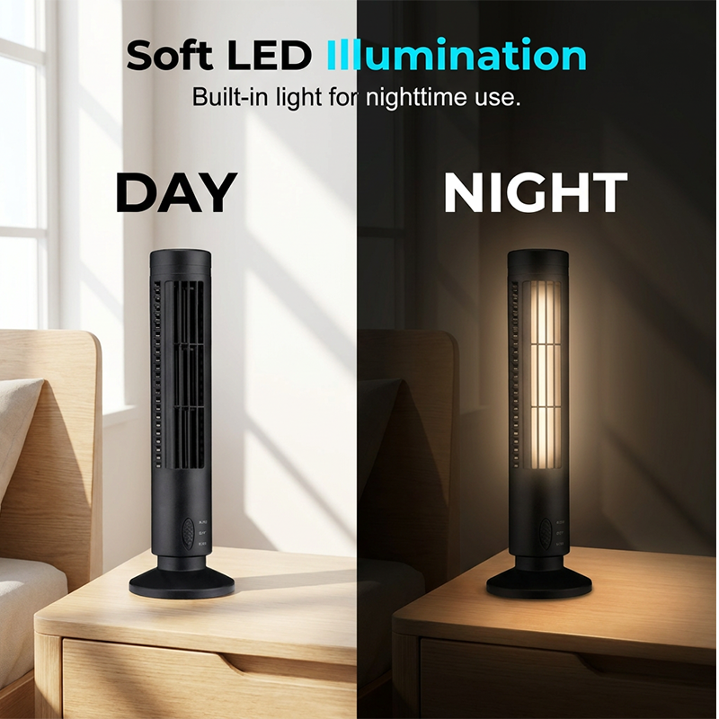 📢📢50 % Rabatt!! 🥳🏠 Wiederaufladbarer USB-Turmventilator ohne Rotorblätter – 3 Geschwindigkeitsstufen, schnelle Kühlung, sicheres Design ohne Rotorblätter, extrem leise 🔇🌿