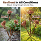 📢📢50 % Rabatt!!🥳🌷Gartenstecker aus geflammtem Kupfer mit drei Calla-Lilien und Glöckchen