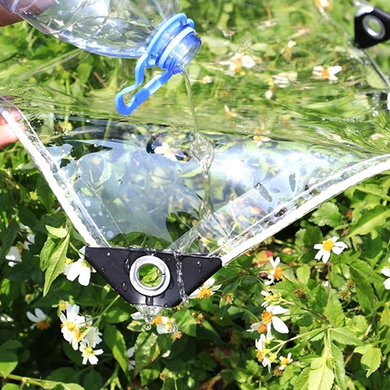 📢📢50 % Rabatt!! 🛡️🌧️Hochwertige, wetterfeste, transparente Planen (14 Mil)